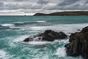 Natural Landmark Prints: Trevose Head, seen from Constantine Bay, Cornwall, England, United Kingdom, Europe