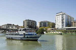 Guadalquivir Prints: Triana district on left and the river Rio Guadalquivir