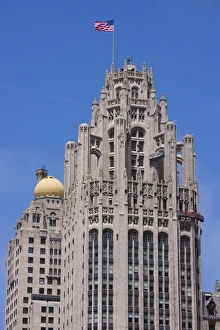 Pennant Prints: Tribune Tower, Gothic architecture, North Michigan Avenue, the Magnificent Mile