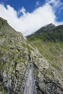 Canton Of Bern Prints: Triftbruke (Trift Bridge), Canton of Bern, Switzerland, Europe