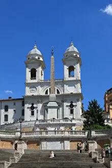Images Dated 8th August 2010: Trinita dei Monti church, Rome, Lazio, Italy, Europe