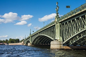 Bascule Bridge Prints: Trinity Bridge, St. Petersburg, Russia, Europe