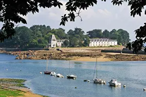Douarnenez Prints: Tristan Island off Douarnenez, Finistere department, Brittany region, France