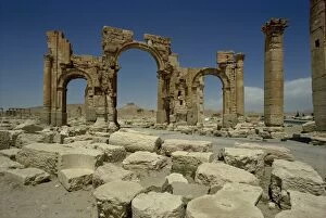 Triumphal arch, Palmyra, UNESCO World Heritage Site, Syria, Middle East