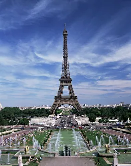 Images Dated 30th July 2008: Trocadero and the Eiffel Tower, Paris, France, Europe
