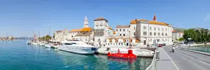 Trogir Prints: Trogirs historic Stari Grad (Old Town) defensive walls and harbour