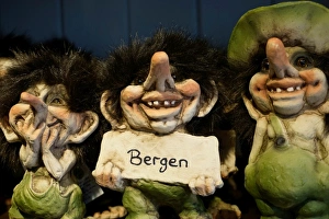 Scandinavian Prints: Trolls, Bergen, Hordaland, Norway, Scandinavia, Europe