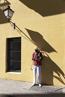 Images Dated 14th February 2009: Trombone player, Havana, Cuba, West Indies, Central America