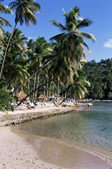 Tropical beach, Marigot Bay, St