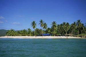 Tropical coastline of Cayo Levantado, Dominican Republic, West Indies, Caribbean