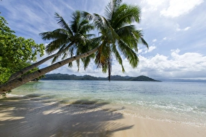 Tropical island beach at Matangi Island Resort, Vanua Levu, Fiji, Pacific