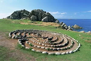 Local Famous Place Collection: Troy Town maze, St. Agnes, Isles of Scilly, United Kingdom, Europe