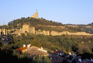Bulgarian Prints: Tsarevets fortress dominated by Patriarchal Complex, Tsarevets Hill, Veliko Tarnovo