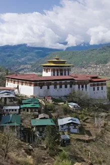 The tsong (old castle), now acting as a Buddhist monastery, Paro, Bhutan, Asia