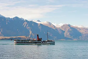 Lakes Prints: TSS Earnslaw on Lake Wakatipu, Queenstown, Otago, South Island, New Zealand, Pacific