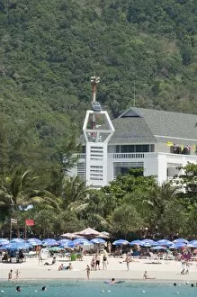 Images Dated 21st January 2008: Tsunami warning tower, Kata Beach, Phuket, Thailand, Southeast Asia, Asia