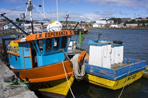 Tthe fishing harbour of Ancud, Island of Chiloe, Chile, South America