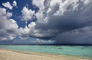 Stormy Prints: Tumultuous clouds of a tropical thunderstorm, Havodda Island, Gaafu Dhaalu atoll, Maldives