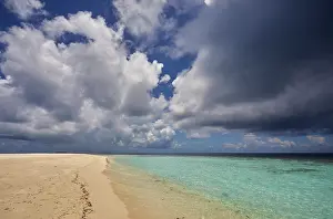 Precipitation Prints: Tumultuous clouds of a tropical thunderstorm, Havodda Island, Gaafu Dhaalu atoll, Maldives