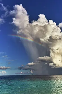 Rain Prints: Tumultuous clouds of a tropical thunderstorm, Havodda Island, Gaafu Dhaalu atoll, Maldives