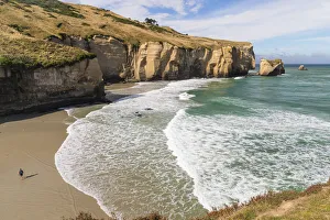 Dunedin Prints: Tunnel Beach, Dunedin, Otago, South Island, New Zealand, Oceania