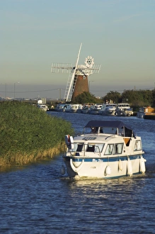 Norfolk Prints: Tunstall windmill, River Bure, Norfolk, England, United Kingdom, Europe