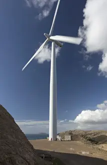 Wind Power Prints: One of the turbines with a person for scale