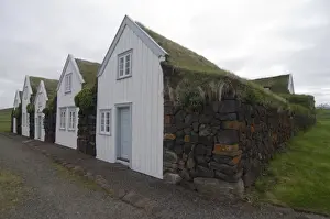 Turf Prints: Turf farm, Grenjadarstadur, Iceland, Polar Regions