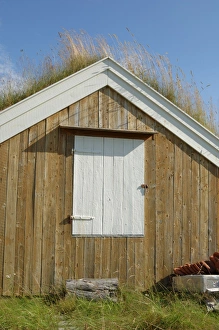 Turf Prints: Turf roofed wooden hut
