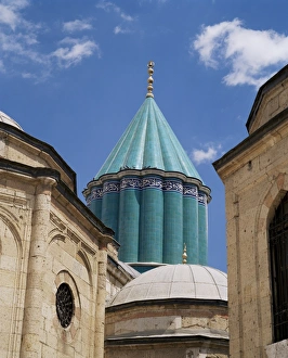 Cupola Prints: Turquoise cupola of Mevlana Museum