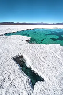 Heat Prints: Turquoise ponds in Salinas Grandes salt flat, Jujuy, Argentina