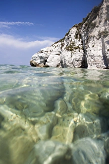 Livorno Province Prints: Turquoise sea, Capo Bianco beach, Portoferraio, Elba Island, Livorno Province, Tuscany