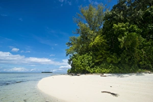Turquoise water and a white beach on Christmas Island, Buka, Bougainville, Papua New Guinea