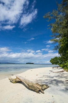 Turquoise water and a white beach on Christmas Island, Buka, Bougainville, Papua New Guinea