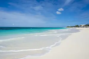 Turquoise waters and whites sand on the world class Shoal Bay East beach, Anguilla
