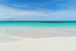 Calmness Prints: Turquoise waters and whites sand on the world class Shoal Bay East beach, Anguilla