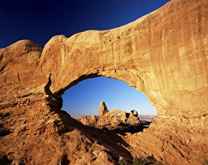 Turret Arch through North Window at sunrise
