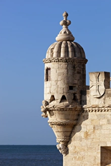 Torre De Belem Prints: Turret of Torre de Belem, Belem, Lisbon, Portugal, Europe