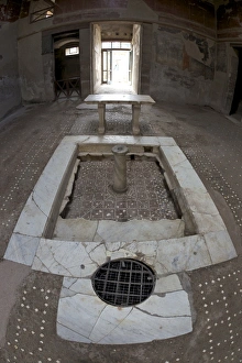 Atrium Prints: Tuscan atrium with marble impluvium, House with Wooden Partition, Herculaneum