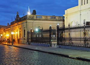 Argentinean Prints: Twilight view of the centre of the town, San Antonio de Areco, Buenos Aires Province