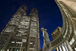 Office Buildings Prints: Twin towers of the Tokyo Metropolitan Government office building in West Shinjuku
