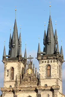 Top Section Prints: Tyn Church on Old Town Square, Prague, Czech Republic, Europe