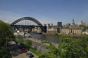 Gateshead Prints: The Tyne Bridge and Newcastle skyline from Gateshead, Tyne and Wear, England