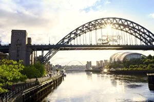 Tyne Bridge Collection: The Tyne Bridge and Sage Gateshead Arts Centre, Gateshead, Newcastle-upon-Tyne, Tyne and Wear