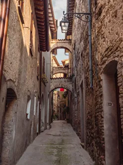 Old Towns Prints: Typical alley in Old town Bevagna, Umbria, Italy, Europe