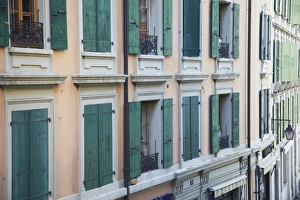 Shutters Prints: Typical architecture, Lausanne, Vaud, Switzerland, Europe