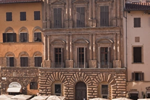 Travel Destinationss Prints: Typical building facades in Piazza della Signoria, Florence, Tuscany, Italy, Europe