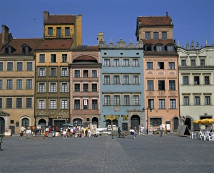 Town Square Prints: Typical buildings on the Town Square in Poznan