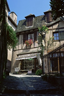 Aveyron Prints: Typical charcuterie, Conques, Aveyron, Midi-Pyrenees, France, Europe