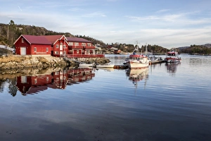 Trondelag Prints: A typical fishing village Froya Island, Trondelag, Norway, Scandinavia, Europe